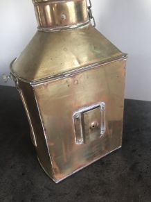 Ancienne Lampe De Marine Laiton
