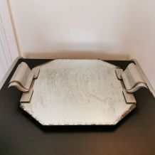 Plateau miroir art déco biseauté 