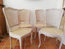lot de 4 chaises vintage relookées 