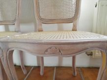 lot de 4 chaises vintage relookées 