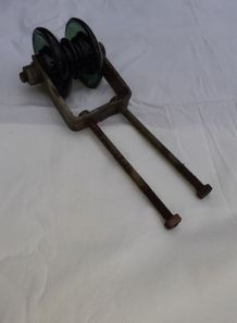 RARE! ISOLATEUR EDF EN VERRE + SUPPORT METAL