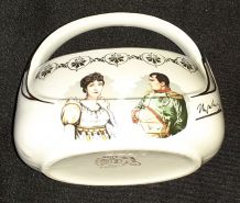 Panier bonbonnière Napoléon et Joséphine en porcelaine