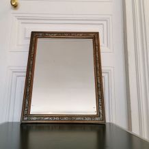 Miroir art déco bois doré 