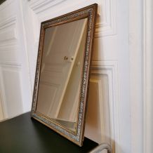 Miroir art déco bois doré 