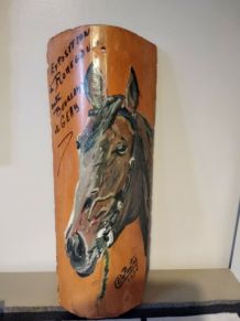  tuile peinte tête cheval - Charente Maritime