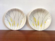 2 Plats Salins France vintage années 50