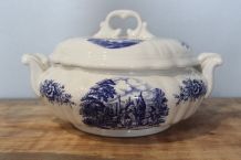 Ancienne soupière en porcelaine Moulin des Loups ORCHIES - 1