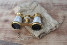 Jumelles de théâtre en nacre et bronze - XIX eme