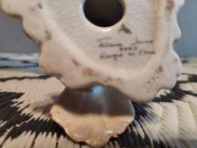 oiseau en céramique craquelée vintage