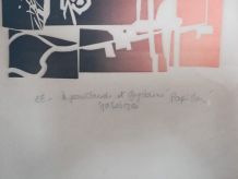 Lithographie de V. Rougié épreuve d'essais 1973