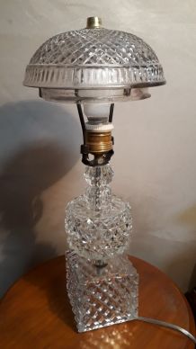lampe cristal verre transluside de 1960 a70s