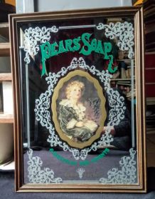 Grand miroir publicitaire "Pear's soap" (Anglais)