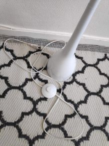 lampadaire métal blanc design articulé des années 80