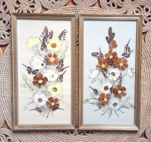 Deux cadres en véritables ailes de papillons - Art africain 