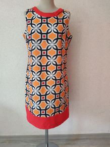 Robe Hippocampe sans manche chasuble vintage