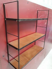 etagere tomado 1960 a 3 etages vernis et tranche noir tres s
