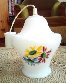 Jolie suspension en opaline vintage