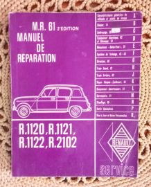 Manuel de réparation MR 61 pour Renault 4 -1963