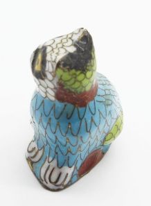 Statuette chat cloisonné