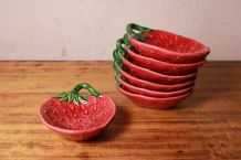 Lot 6x assiettes fraises