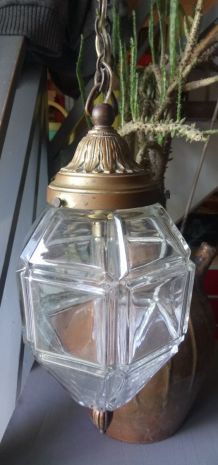  Suspension ancienne en verre ( Années 50 )