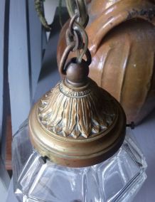  Suspension ancienne en verre ( Années 50 )