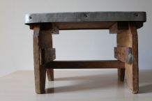 Petit banc vintage en bois et formica 