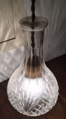 Suspension style ART DECO verre moulé vintage