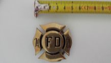 Boucle de ceinture vintage FD (pompiers) USA années 70" uniq