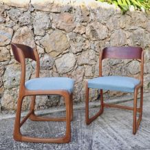 Paire de chaises Baumann "Bemole " 1960