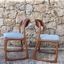 Paire de chaises Baumann "Bemole " 1960