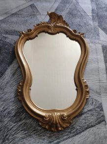 miroir baroque doré en résine