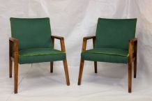 Paire de fauteuils vintage année 60 entièrement restaurée.