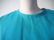 Robe babydoll Mod trapèze Twiggy turquoise vintage 60's