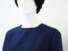 Robe Tergal laine mélangée babydoll Mod vintage 60's