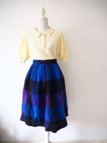 Jupe patineuse pure laine vintage 50's