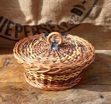 Boite à couture en osier (vintage)