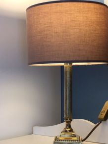 Lampe laiton doré ancienne milieu XXe