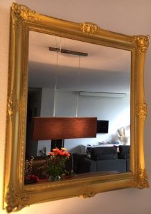 Miroir ancien doré 60cm x 52cm style Napoléon3