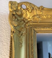 Miroir ancien doré 60cm x 52cm style Napoléon3