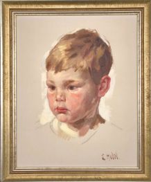 Tableau portrait signé 