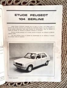 Revue technique L'expert Automobile # 89 Peugeot-1973 104