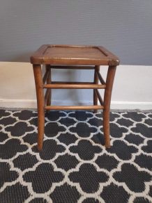 tabouret de bistrot en bois courbé verni vintage