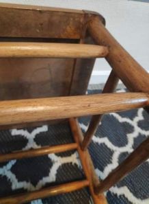 tabouret de bistrot en bois courbé verni vintage