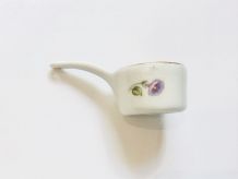 Adorable casserole miniature en porcelaine et céramique 