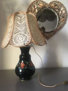 Lampe vintage abat jour crochet