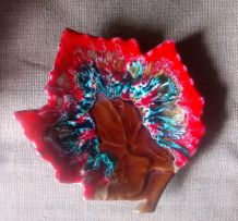 Céramique Vallauris en forme de feuille 