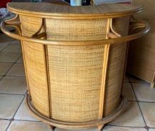 Bar en Rotin Vintage En Très bon état 