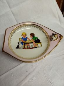 Assiette bébé en porcelaine de limoges