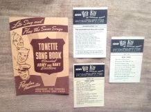 Tonette song book" &amp;amp; "Hit kit of populars songs" - USA Army